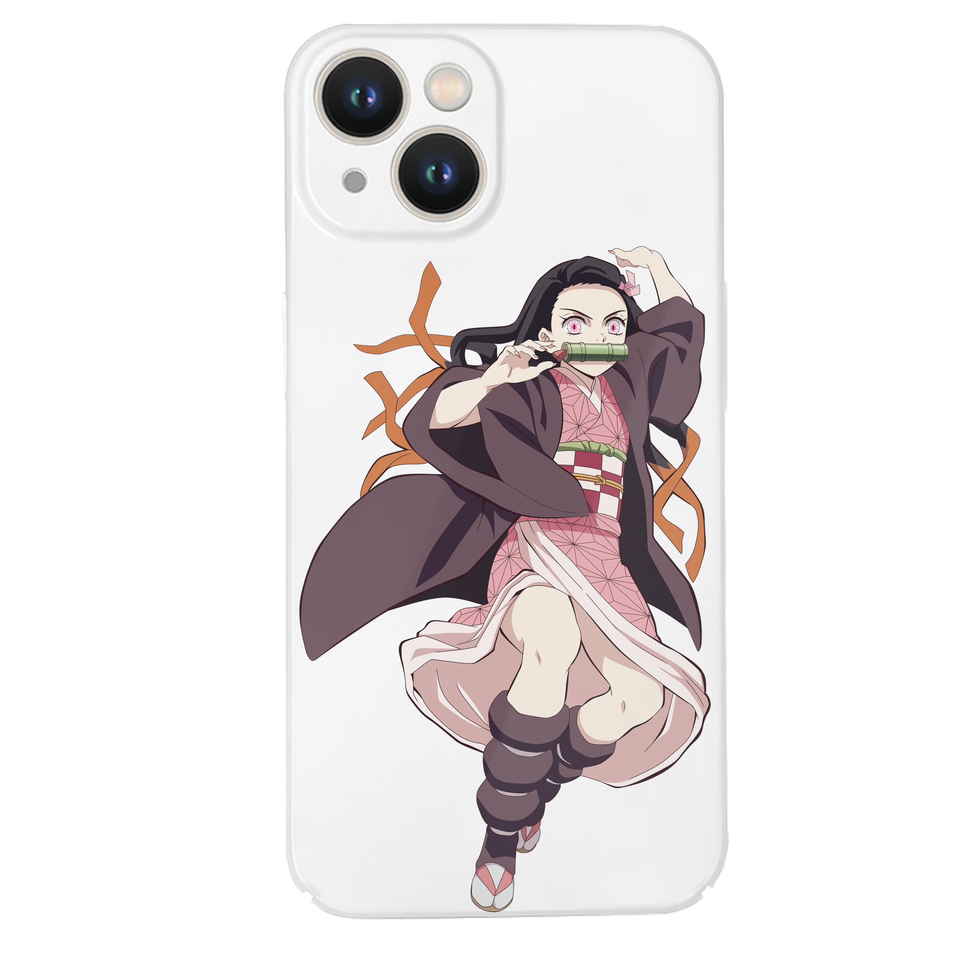 （画像用） 鬼滅の刃（きめつのやいば）竈門 禰󠄀豆子／かまど ねずこ Kamado Nezuko 【iPhone 14シリーズ対応】ハードケース